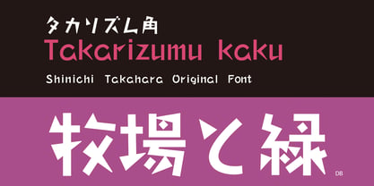 Takarizumu-kaku Font Poster 1